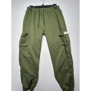 HK Cargo Pants 100% Polyester Olive Green XL Mens